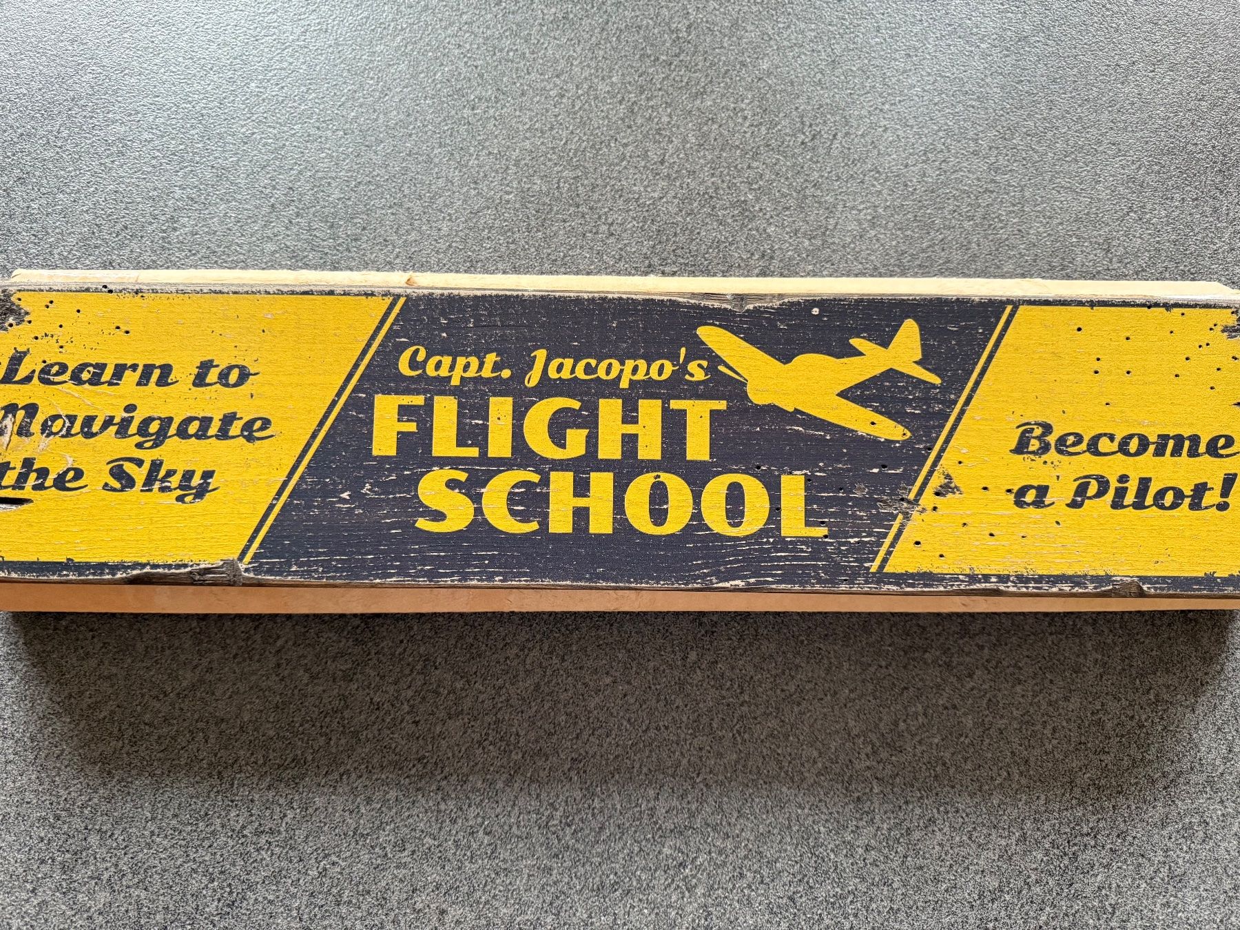 Toutes les décorations: Flight School Rustic Wood Sign – Neuf avec emballage d'origine à Muttenz par Fantom03 5