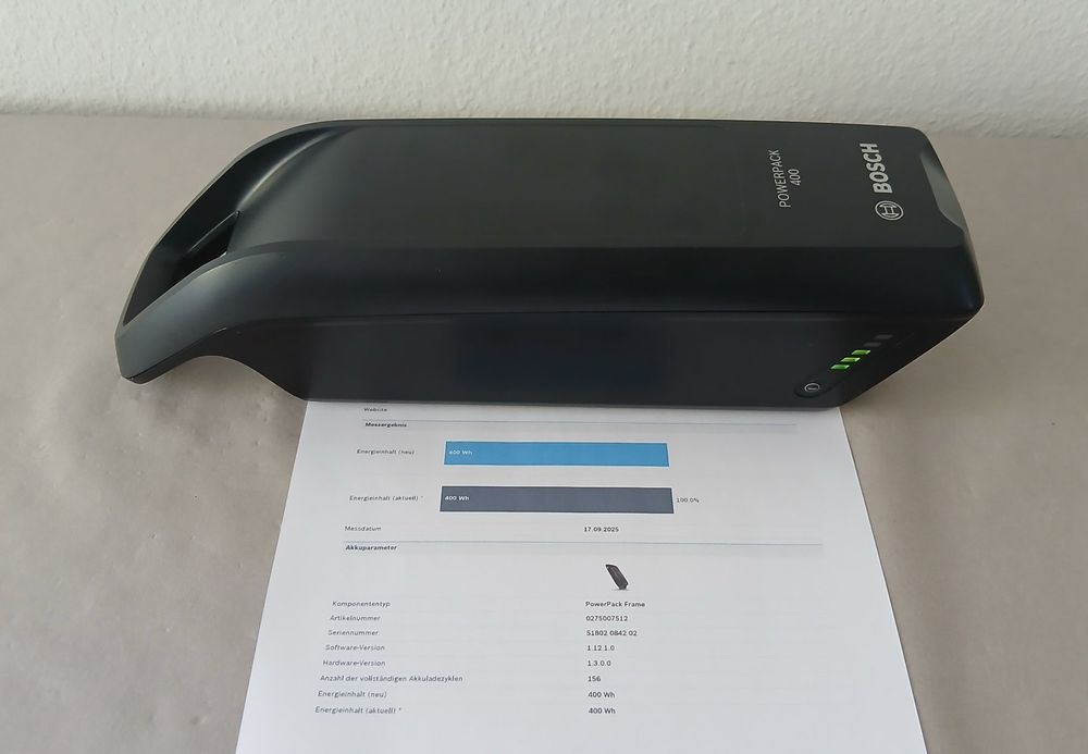 Bosch Powerpack 400 mit 471Wh - mit Messbericht (Gebraucht) in ...