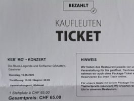 Ticket Keb' Mo' 16. Juni 2026 Kaufleuten
