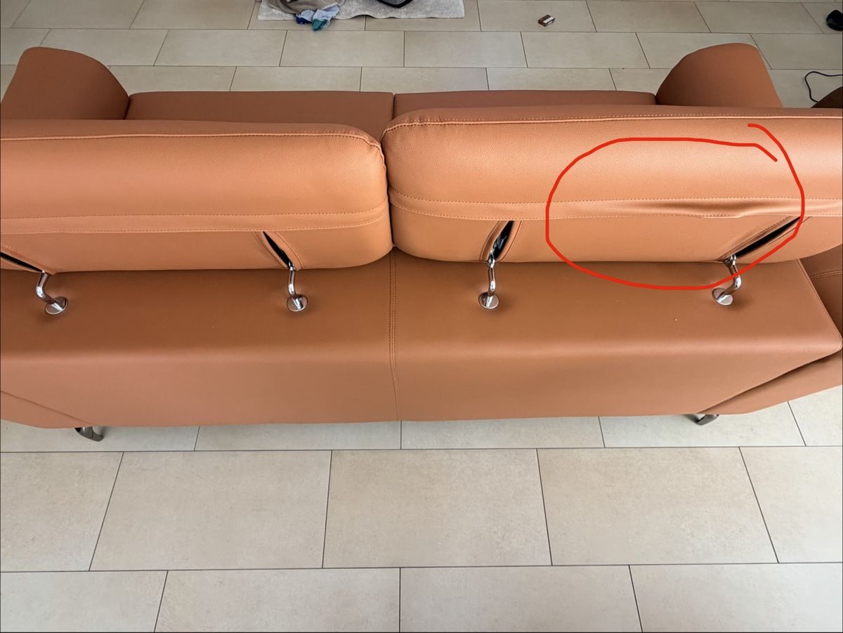 Sofas: Sofa 3-Sitzer NARWIK Echtleder Goldbraun – Neu (gemäss Beschreibung) aus Ueberstorf von dan_mms9 5