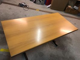 Tisch holz büro küche garten massiv