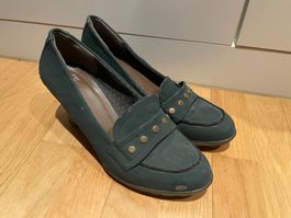 Dunkelgrüne Herbst Schuhe, Gr. 40
