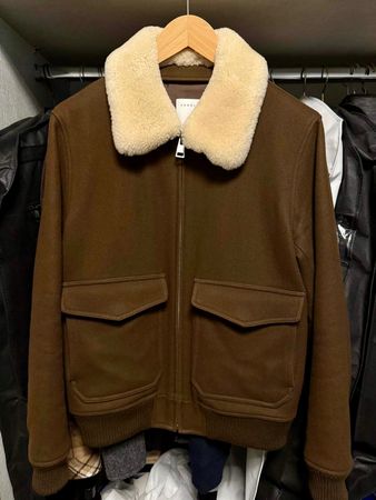 Sandro Aviator Jacket Vest Shearling Wool and Cashmere SizeM