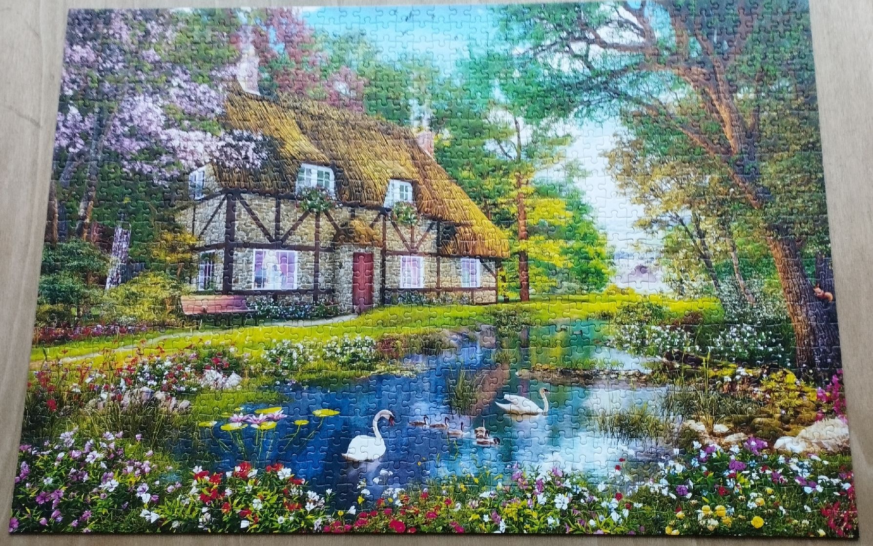 Puzzle: 1000 Puzzle Falcon de Luxe, Waterside Cottage, D. Davison – Nuovo (secondo la descrizione) da Obernau venduto da stimeroli 1