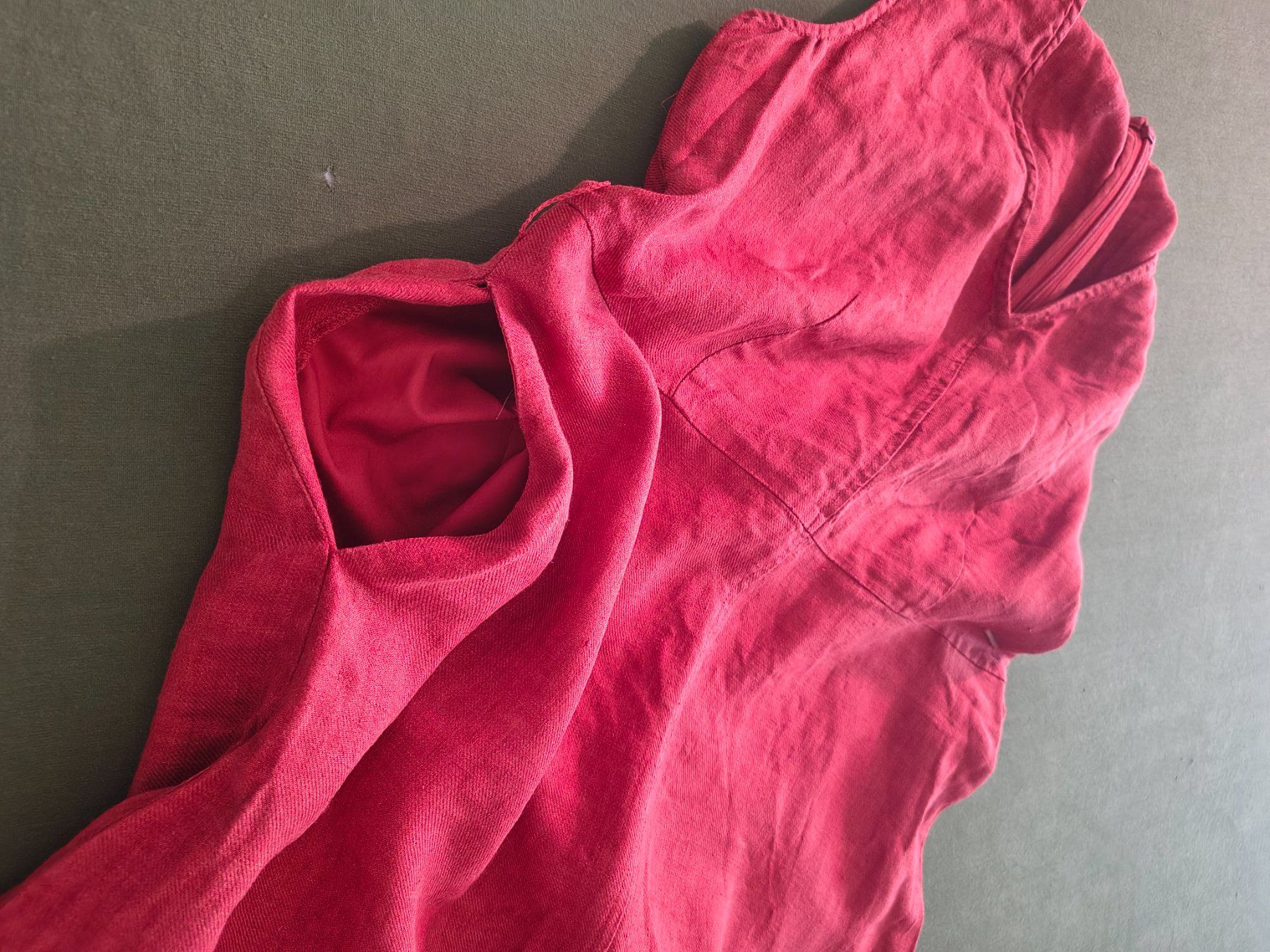 C&A Vestiti: Sommerkleid 100% Leinen 40, rot – Usato da Bülach venduto da beans94 4