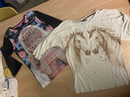 2 neu/neuwertige F&F T-Shirts Pferd Gr.134