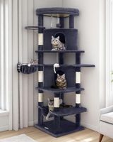 Kratzbaum Katzen Eckkratzbaum Katzenbaum 167cm stabil grau