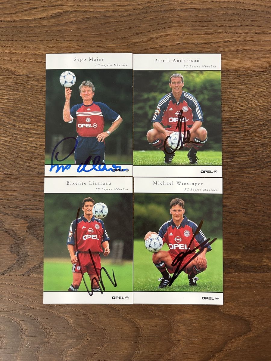 Autografi: 4 Bayern München Autogrammkarten – Usato da Oberwil-Lieli venduto da dan-1987