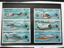 1988 Nicaragua Helikopter Serie Lot **  (A634)