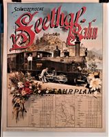 Plakat Seethal-Bahn mit Fahrplan (1903)