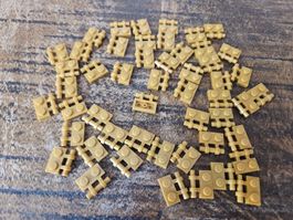 lego 2540 lot de 50 pièces Pearl Gold Plate, Modified 1 x 2