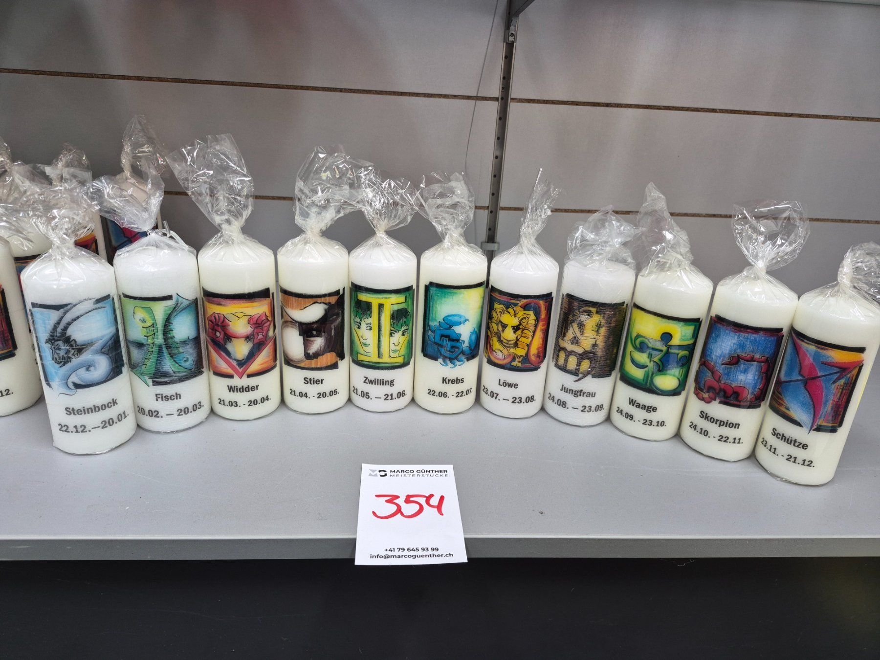 Candele: 354 Posten Sternzeichen-Kerzen aus Liquidation – Nuovo (secondo la descrizione) da Derendingen venduto da Meisterstuecke
