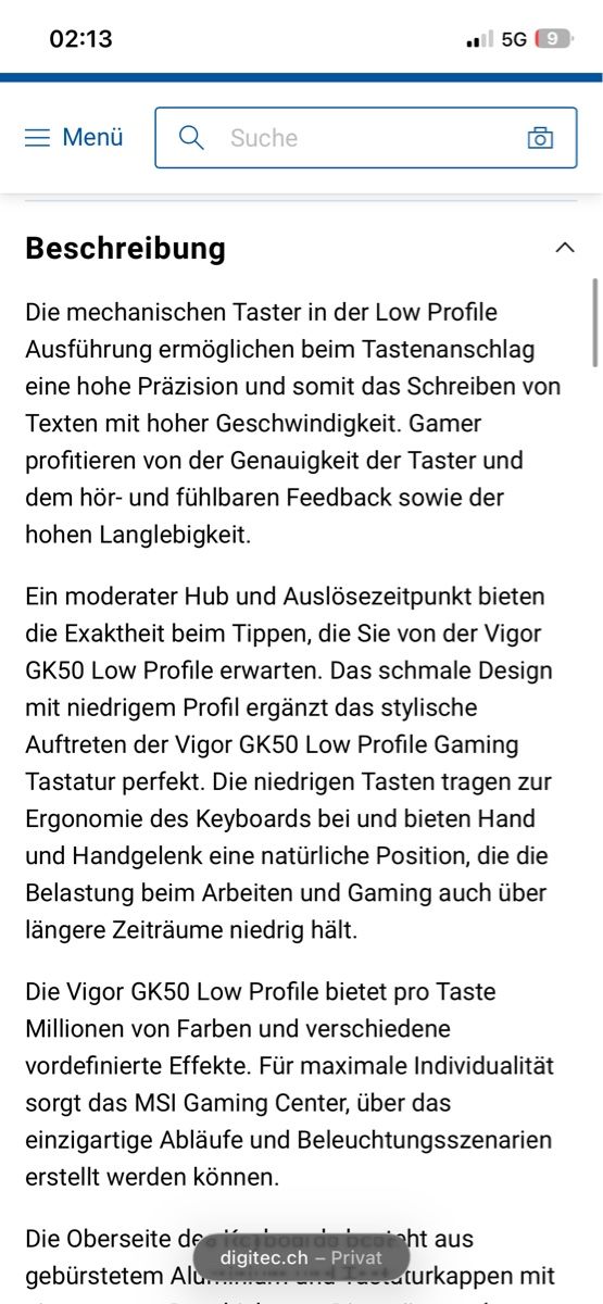 MSI Claviers: MSI Gaming Tastatur  – Neuf (Voir description) à Kiesen par JulianK1999 1