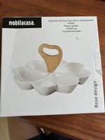 Ceramic/wood serving platter
