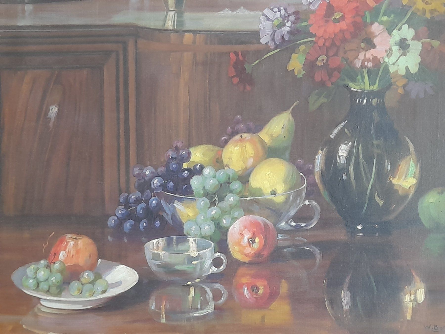Dipinti: Walter Bollier   Blumen/Früchte-Stillleben – Usato da Thun venduto da Treff.....e 8