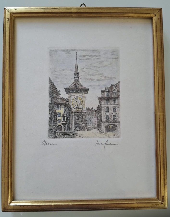 Grafica & Litografie: Altes Bild Bern Glockenturm – Usato da Jona venduto da HappyHappyHappyHappy