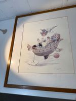 Oskar Weiss, Humorvolle Lithographie, Nr. 79/100, Signiert