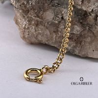 Edelstahl Armband gelbvergoldet wasserfest