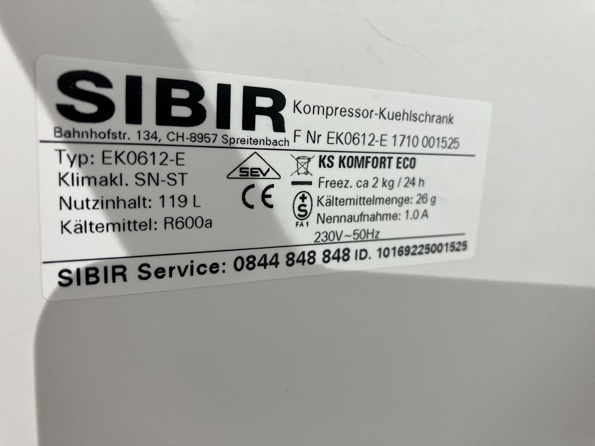 Sibir Kühlschrank: Kühlschrank Sibir 55cm breite – Gebraucht aus Oberglatt ZH von albarpitsch 1