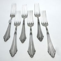 6 WMF 900 Fächer Menu- Hauptganggabeln versilbert (1B)