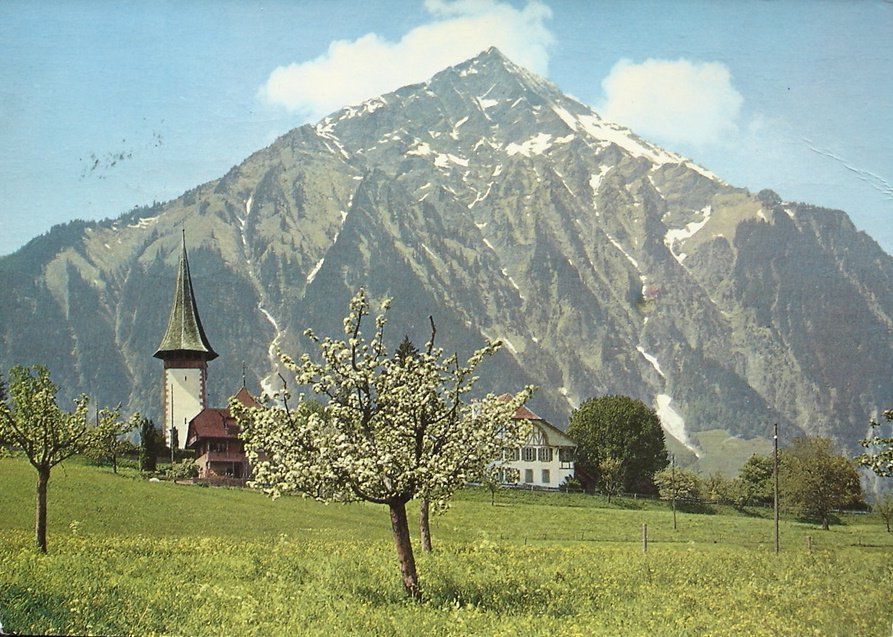 Ansichtskarten: AESCHI bei Spiez - mit Niesen – Gebraucht aus Jona von philajona