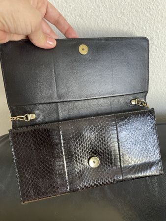 Pochette vintage cuir de serpent 24 X12 véritable /lisez tex