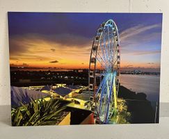 Grosses Bild Riesenrad bei Sonnenuntergang Poster Deko
53