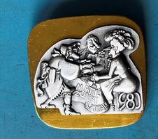 Fasnachtsplakette Littau 1980 Gold Mättli-Zunft Littau