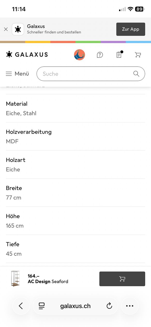 Guardaroba: Garderobenständer / Regal von Galaxus – Usato da Rickenbach b. Wil venduto da gue_w5wf 3