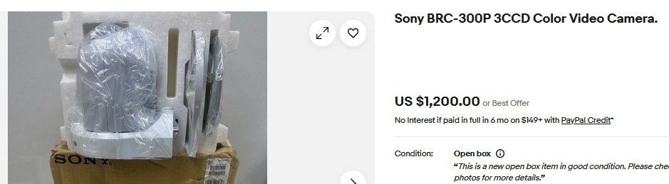 Sony Videocamere: Sony BRC-300P 3CCD Zoom Color Video Camera – Usato da Collonges venduto da arashee 9