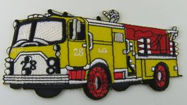 FEUERWEHRAUTO - Aufnäher - Aufbügler - Stickerei - 12x6cm