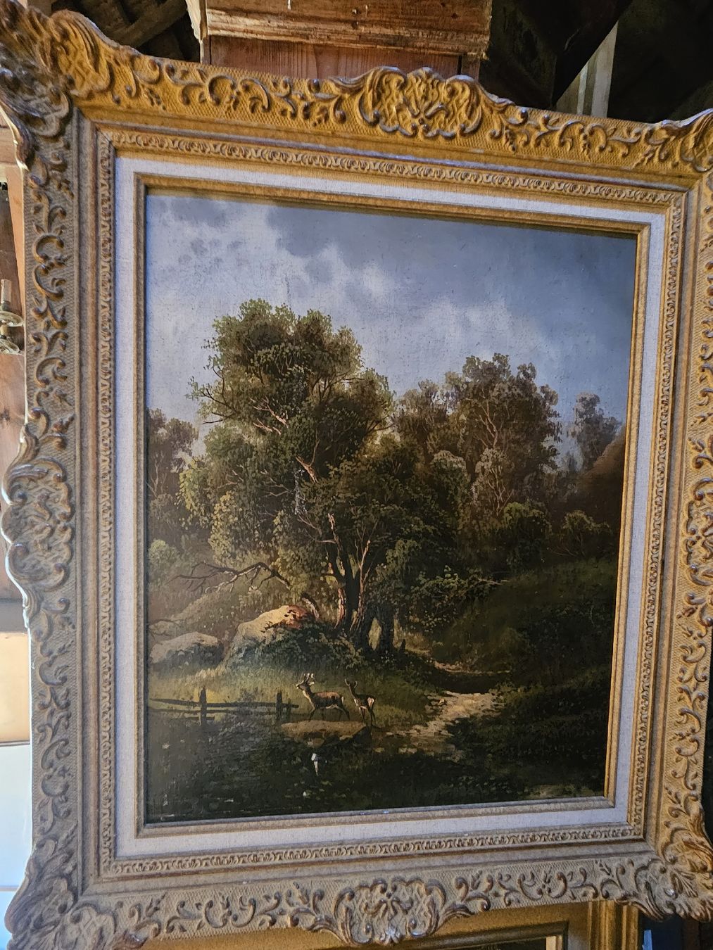 Tableaux: gemälde waldrehe – D'occasion à Schwellbrunn par Omega-alpha
