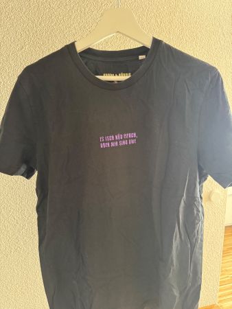 Schwarzes Kunos-&-Bündig-T-Shirt