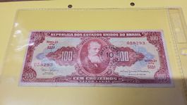 Banknote Brasilien 100 Cruzeiros 1944/