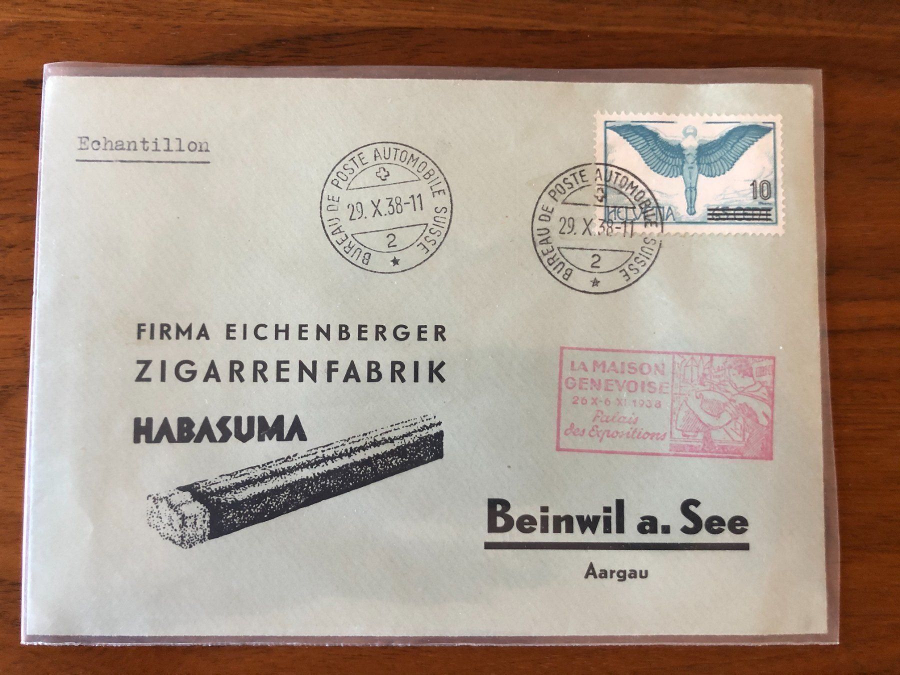 Tutti i francobolli: Flugpost Nr. 22 auf Brief 1938 – Usato da Hefenhofen venduto da Bierinder