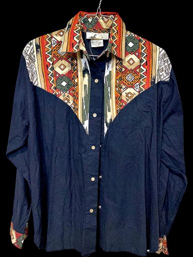 Camicie: De Pur Sang Western-Stil Button-Down Hemd mit Aztekenmuster – Usato da Zug venduto da vinokilo 1