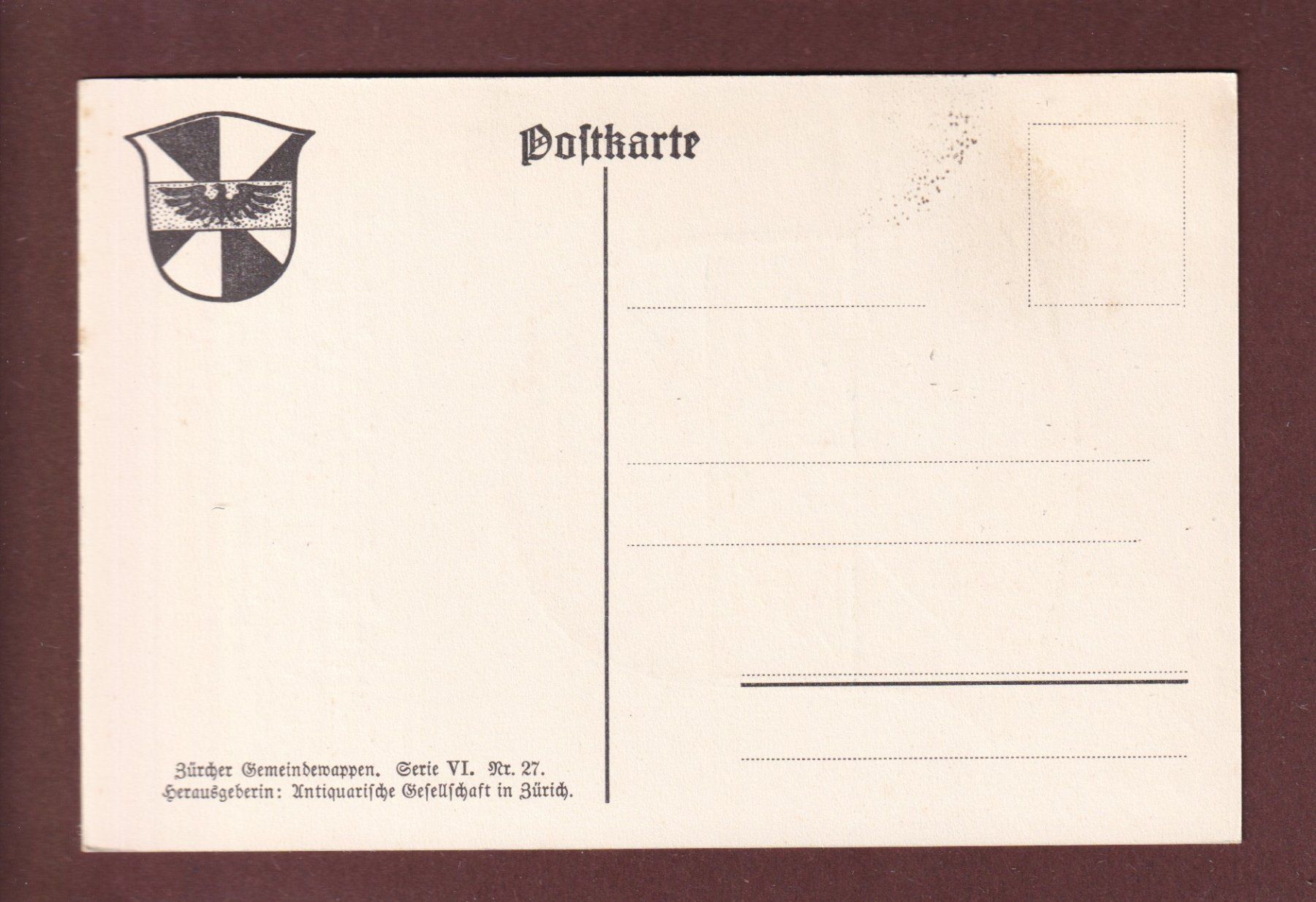 Cartoline postali: Wappen - HITTNAU – Usato da Pully venduto da nicecards 1