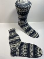 Wollsocken handgestrickt, Gr. 45. 🩶