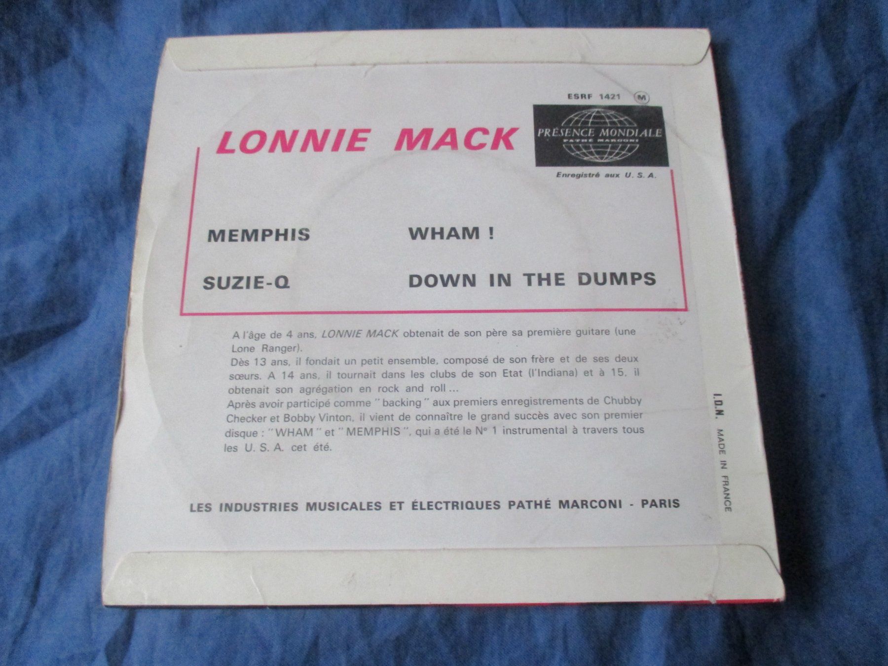 Dischi in vinile: Lonnie Mack EP Memphis - Suzie-Q – Usato da Colombier NE venduto da Nevenma 1