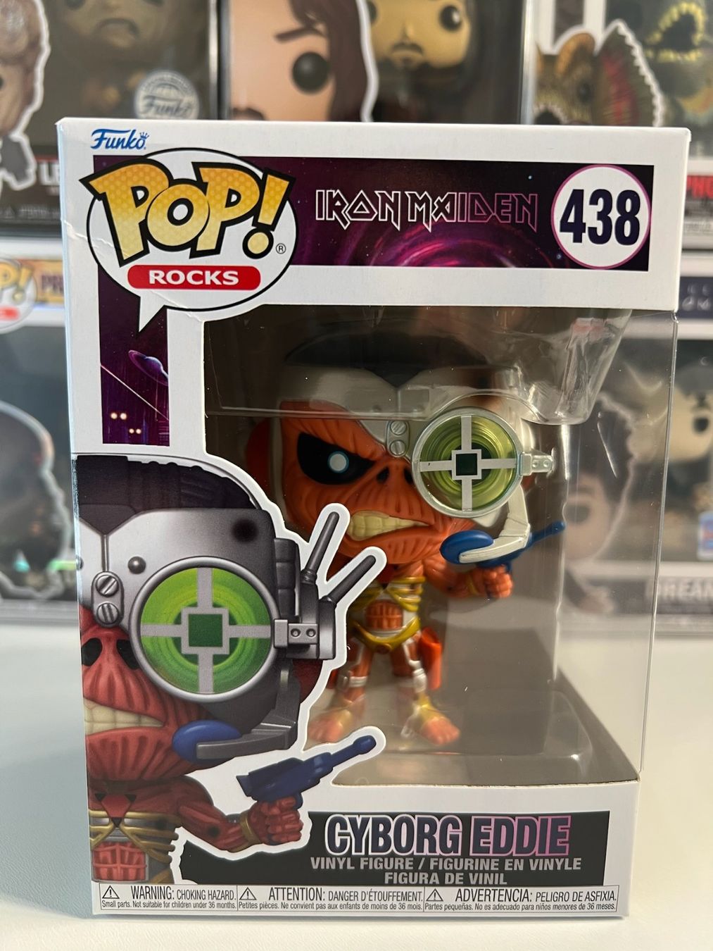 Funko Statuette: Funko POP! Rocks Iron Maiden - Cyborg Eddie – Nuovo e nell'imballaggio originale da Le Mouret venduto da perfectbijou