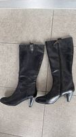 Schwarze Lederstiefel (Grösse 39)