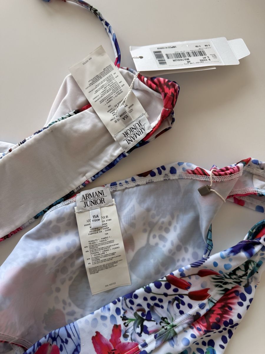 Armani Costumi da bagno & Bikini: ARMANI JUNIOR Bikini Set Size 15Y / 172 CM Floral Pattern – Nuovo e nell'imballaggio originale da Lausanne venduto da Nat_Sha 3