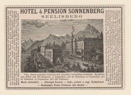 Seelisberg  UR   :   altes Bild (Xylographie ?) + Hotel