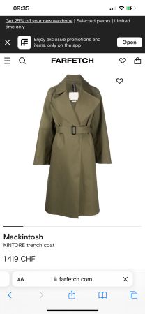 Mackintosh trench coat 1400!