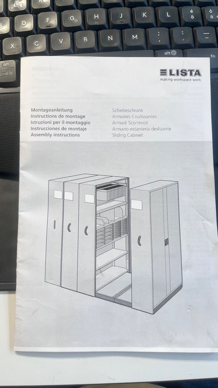 Lista Armadi: Lista Schieberegal System Metall grau, 6 Elemente – Usato da Brunnen venduto da Boeringer 4