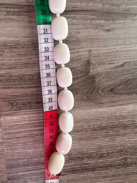 Catenine: Sehr schöne Kette - echte weisse Jade kette – Usato da Neerach venduto da romiping 5