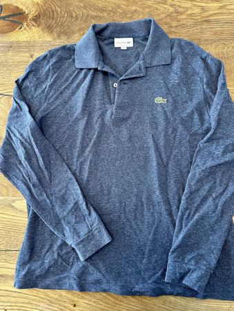 Lacoste Herren Langarm Polo Classic Fit Gr. M Dunkelblau
