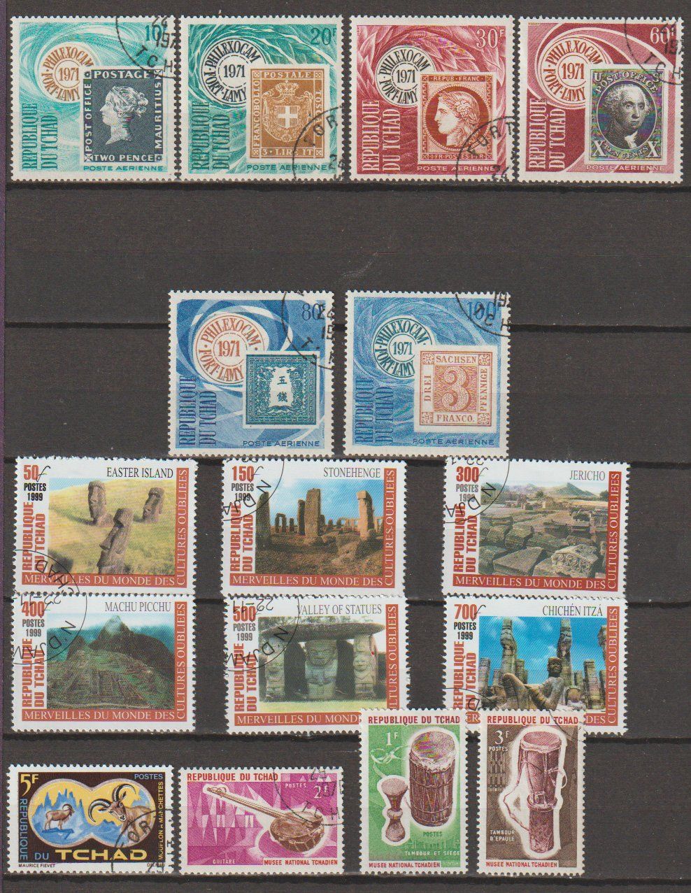 Tutti i francobolli: Tchad, collection "Monde" rare – Usato da Crans-Montana venduto da kira56