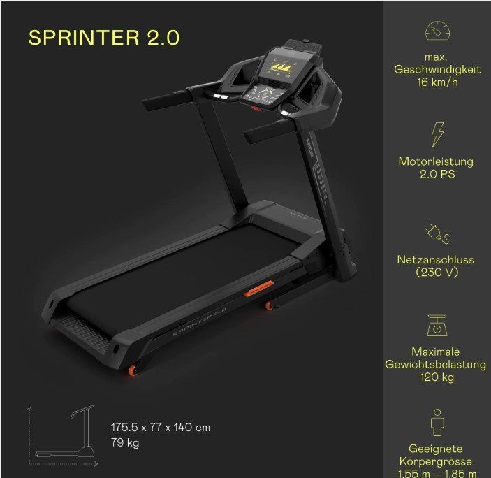 Kettler Hometrainer: Kettler Sprinter 2.0 Laufband – Nuovo (secondo la descrizione) da Rikon im Tösstal venduto da s_tenz