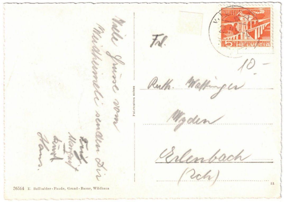 Cartoline postali: Wildhaus - Skilift Gamserruck – Usato da Binningen venduto da Mountainrider 1